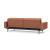 Dublexo Deluxe Fabric Sofa Bed w/Arms & Dark Wood Styletto Legs