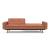Dublexo Deluxe Fabric Sofa Bed w/Arms & Dark Wood Styletto Legs