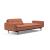 Dublexo Deluxe Fabric Sofa Bed w/Arms & Dark Wood Styletto Legs