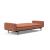 Dublexo Deluxe Fabric Sofa Bed w/Arms & Dark Wood Styletto Legs