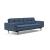 Dublexo Deluxe Fabric Sofa Bed w/Arms & Dark Wood Styletto Legs