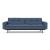 Dublexo Deluxe Fabric Sofa Bed w/Arms & Dark Wood Styletto Legs