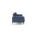 Dublexo Deluxe Fabric Sofa Bed w/Arms & Dark Wood Styletto Legs