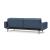 Dublexo Deluxe Fabric Sofa Bed w/Arms & Dark Wood Styletto Legs