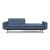 Dublexo Deluxe Fabric Sofa Bed w/Arms & Dark Wood Styletto Legs
