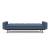 Dublexo Deluxe Fabric Sofa Bed w/Arms & Dark Wood Styletto Legs