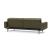 Dublexo Deluxe Fabric Sofa Bed w/Arms & Dark Wood Styletto Legs