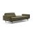 Dublexo Deluxe Fabric Sofa Bed w/Arms & Dark Wood Styletto Legs