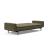 Dublexo Deluxe Fabric Sofa Bed w/Arms & Dark Wood Styletto Legs
