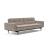 Dublexo Deluxe Fabric Sofa Bed w/Arms & Dark Wood Styletto Legs