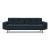 Dublexo Deluxe Fabric Sofa Bed w/Arms & Dark Wood Styletto Legs