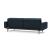 Dublexo Deluxe Fabric Sofa Bed w/Arms & Dark Wood Styletto Legs