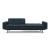 Dublexo Deluxe Fabric Sofa Bed w/Arms & Dark Wood Styletto Legs