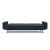 Dublexo Deluxe Fabric Sofa Bed w/Arms & Dark Wood Styletto Legs