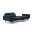 Dublexo Deluxe Fabric Sofa Bed w/Arms & Dark Wood Styletto Legs