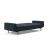 Dublexo Deluxe Fabric Sofa Bed w/Arms & Dark Wood Styletto Legs