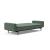 Dublexo Deluxe Fabric Sofa Bed w/Arms & Dark Wood Styletto Legs