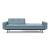 Dublexo Deluxe Fabric Sofa Bed w/Arms & Dark Wood Styletto Legs