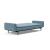 Dublexo Deluxe Fabric Sofa Bed w/Arms & Dark Wood Styletto Legs