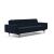 Dublexo Deluxe Fabric Sofa Bed w/Arms & Dark Wood Styletto Legs