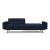 Dublexo Deluxe Fabric Sofa Bed w/Arms & Dark Wood Styletto Legs
