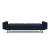 Dublexo Deluxe Fabric Sofa Bed w/Arms & Dark Wood Styletto Legs