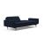 Dublexo Deluxe Fabric Sofa Bed w/Arms & Dark Wood Styletto Legs