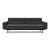 Dublexo Deluxe Fabric Sofa Bed w/Arms & Dark Wood Styletto Legs