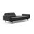 Dublexo Deluxe Fabric Sofa Bed w/Arms & Dark Wood Styletto Legs