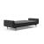 Dublexo Deluxe Fabric Sofa Bed w/Arms & Dark Wood Styletto Legs