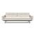 Dublexo Deluxe Fabric Sofa Bed w/Arms & Dark Wood Styletto Legs