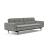 Dublexo Deluxe Fabric Sofa Bed w/Arms & Dark Wood Styletto Legs