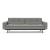Dublexo Deluxe Fabric Sofa Bed w/Arms & Dark Wood Styletto Legs