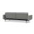 Dublexo Deluxe Fabric Sofa Bed w/Arms & Dark Wood Styletto Legs