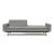 Dublexo Deluxe Fabric Sofa Bed w/Arms & Dark Wood Styletto Legs
