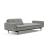 Dublexo Deluxe Fabric Sofa Bed w/Arms & Dark Wood Styletto Legs