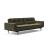 Dublexo Deluxe Fabric Sofa Bed w/Arms & Dark Wood Styletto Legs
