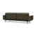 Dublexo Deluxe Fabric Sofa Bed w/Arms & Dark Wood Styletto Legs