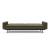 Dublexo Deluxe Fabric Sofa Bed w/Arms & Dark Wood Styletto Legs