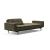 Dublexo Deluxe Fabric Sofa Bed w/Arms & Dark Wood Styletto Legs