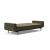 Dublexo Deluxe Fabric Sofa Bed w/Arms & Dark Wood Styletto Legs