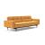 Dublexo Deluxe Fabric Sofa Bed w/Arms & Dark Wood Styletto Legs