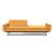 Dublexo Deluxe Fabric Sofa Bed w/Arms & Dark Wood Styletto Legs