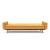 Dublexo Deluxe Fabric Sofa Bed w/Arms & Dark Wood Styletto Legs
