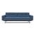 Dublexo Deluxe Fabric Sofa Bed w/Arms & Dark Wood Styletto Legs