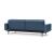 Dublexo Deluxe Fabric Sofa Bed w/Arms & Dark Wood Styletto Legs