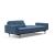 Dublexo Deluxe Fabric Sofa Bed w/Arms & Dark Wood Styletto Legs