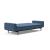 Dublexo Deluxe Fabric Sofa Bed w/Arms & Dark Wood Styletto Legs