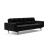 Dublexo Deluxe Fabric Sofa Bed w/Arms & Dark Wood Styletto Legs