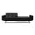 Dublexo Deluxe Fabric Sofa Bed w/Arms & Dark Wood Styletto Legs
